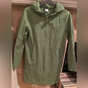 KORS Michael Kors 💯 cotton Light Green Full Zip Hooded Raincoat Windbreaker S